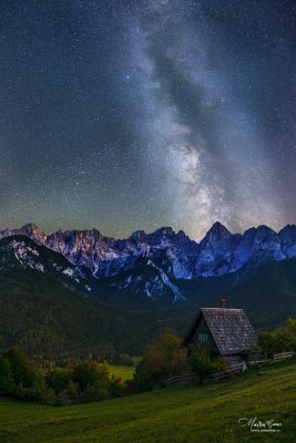 Mojstrana at night